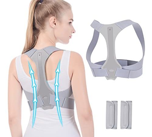 Anoopsyche Correcteur de Posture Dos Posture Correcteur Réglable Idéal pour Soulager Les Douleurs Dorsales, Thoraciques, Cou et Épaules - pour Hommes Femmes et Adolescents Lavable et Ajustable M