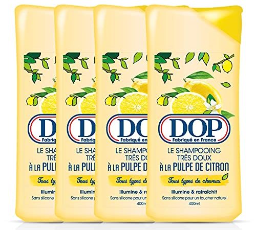 Dop DOP Shampooing Très Doux à la Pulpe de Citron 400.0 ml - Lot de 4