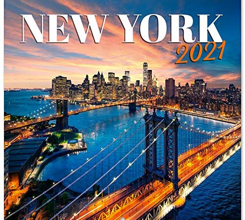 Grupo Erik Calendrier Mural 2020-2021 New York, 16 Mois, 30 x 30 cm, De Septembre 2020 à Décembre 2021 CP21004