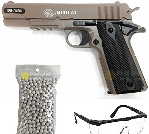 Pack complet M1911 désert à Ressort/Spring/Rechargement Manuel (0.5 Joule)/ avec Accessoires