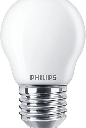 Philips ampoule LED Sphérique E27 40W Blanc Froid Dépolie, Verre