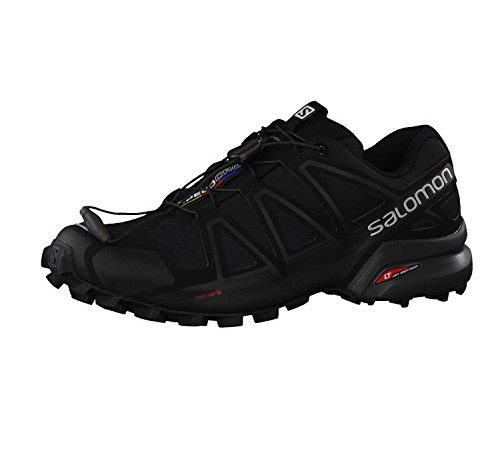 Salomon Speedcross 4 Chaussures de Trail Running Homme, Noir Black Black Black Metallic, 43 1/3