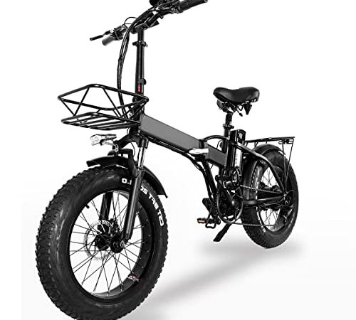 Velo Electrique Gros Pneu 20"* 4" avec Batterie 48V 15Ah, Vélo De Montagne De Ville Longue Portée, Velo Electrique Homme