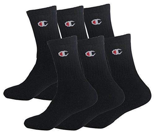 Champion Legacy Performance Crew, Lot de 6 paires de Chaussettes, Homme Noir, 43-46