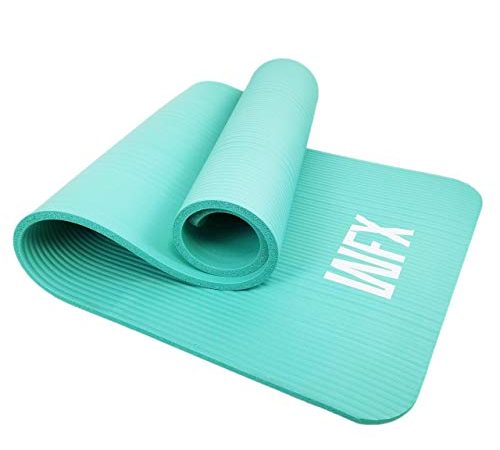 #DoYourFitness x World Fitness Yamuna Tapis de Sport, Tapis Gym - Mousse MBR Non Toxique, Ultra-Épais et Antidérapant - Tapis de Sol pour Fitness, Pilates, et Yoga - 183 x 61 x 1,5 cm - Turquoise