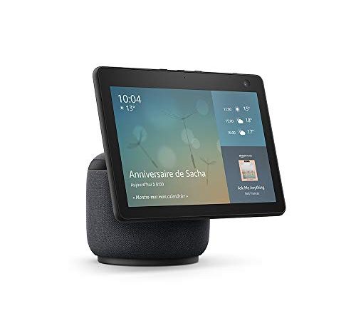 Echo Show 10 (3e génération), Écran connecté HD avec mouvement et Alexa, Anthracite