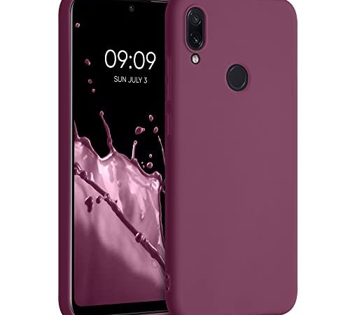 kwmobile Coque Compatible avec Xiaomi Redmi Note 7 / Note 7 Pro - Housse de téléphone Protection Souple en Silicone - Bordeaux Violet