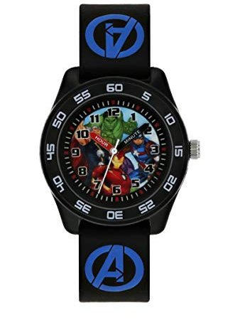 Marvel Garçons Analogique Quartz Montre avec Bracelet en Caoutchouc AVG9007