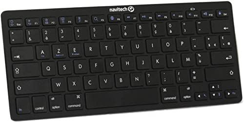 Navitech Clavier Bluetooth français AZERTY Compatible avec tablettes tactiles sous Android, Apple iOS et Windows