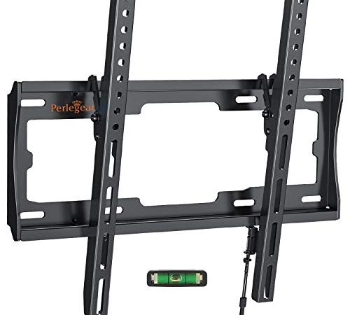 Perlegear Support Mural TV Inclinable pour LED, LCD, OLED, TV à Écran Plat de 26 à 55 Pouces,VESA Max 400×400mm Capacité Max 45kg