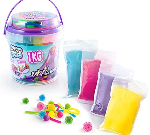 So Slime - Baril de Slime Géant Fidget Bucket - 1 kg de Slime 4 Couleurs avec Jouets Déstressants - Loisirs Créatifs pour Enfant - Canal Toys CCC 017 Rose