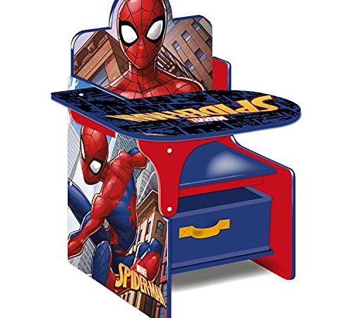 Spider-Man Nixy Kids Marvel Spiderman Chaise Bureau avec bac de Rangement Bois, Taille Unique