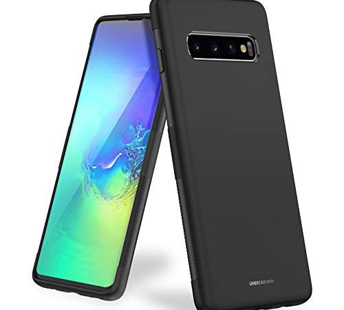 UNBREAKcable Coque pour Samsung Galaxy S10 (6,1") - Coque de Protection Silicone, Ultra-Mince en TPU givré pour Galaxy S10 [ Antichoc & Antidérapante & Anti-Empreintes digitales ] – Noir