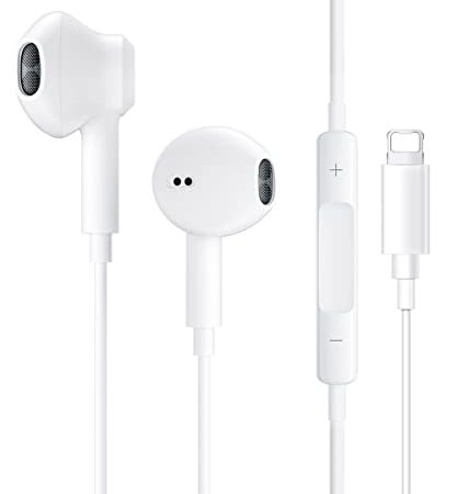 Écouteurs pour iPhone,Intra-Auriculaires pour iPhone,écouteurs filaires stéréo pour iPhone 11,avec Micro et contrôle du Volume compatibles avec iPhone 13/11 Pro/12/7/8/SE/X/XR/Xs