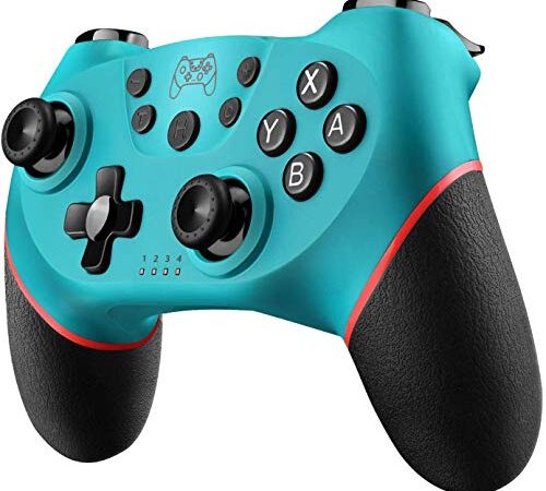 Diswoe Manette sans Fil Compatible pour Switch/Switch Lite/Switch OLED, Bluetooth Manette Switch Pro, Switch Controller avec Batterie Rechargeable/Turbo/6-Axis Gyro/Double Moteur