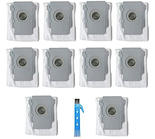 DOKKOO 10 paquets de sacs à ordures accessoires pour iRobot Roomba i7 (7150) i7 + / Plus (7550) S9 + (9550) E5 E6 E7 pièces de rechange pour aspirateur robot