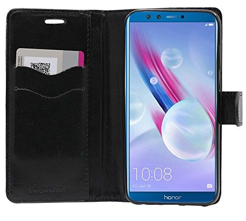 ebestStar - Coque Compatible avec Huawei Honor 9 Lite Etui PU Cuir Housse Portefeuille Porte-Cartes Support Stand, Noir [Appareil: 151 x 71.9 x 7.6mm, 5.65'']