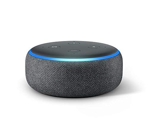 Echo Dot (3ème génération), Enceinte connectée avec Alexa, Tissu anthracite