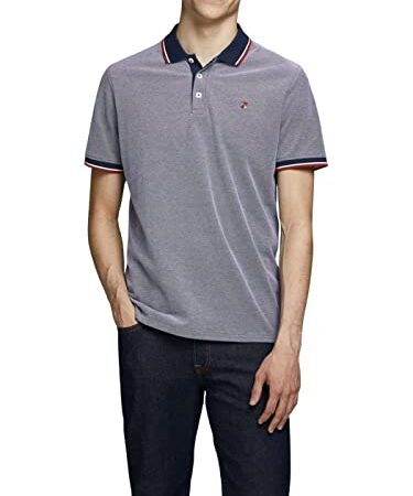 Jack & Jones JPRBLUWIN Polo SS STS, Bleu Indigo, XL Homme