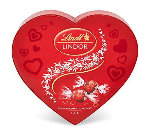 Lindt - Boîte Cœur LINDOR - Chocolat au Lait - Cœur Fondant - 160g