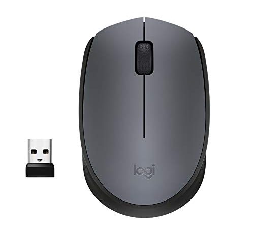 Logitech M170 Souris sans Fil, 2,4 GHz avec Nano-Récepteur, Suivi Optique, Batterie Longue Durée 12 Mois, Ambidextre, Compatible avec PC/Mac/Portable - Grise