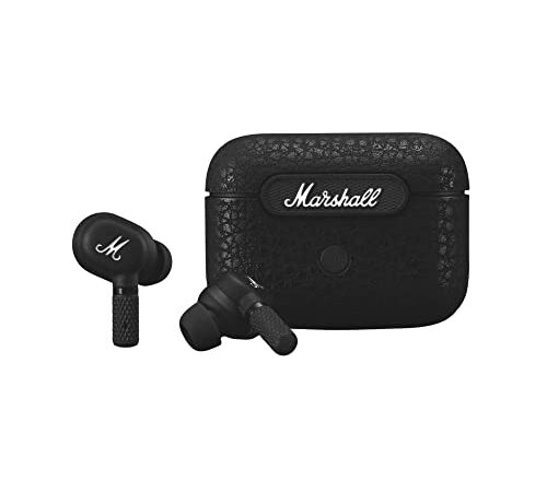 Marshall Motif Anc True Wireless Bluetooth Ecouteurs sans Fil, à Réduction De Bruit ActIVe, Intra-Auriculaires, Casque d'Écoute - Noir