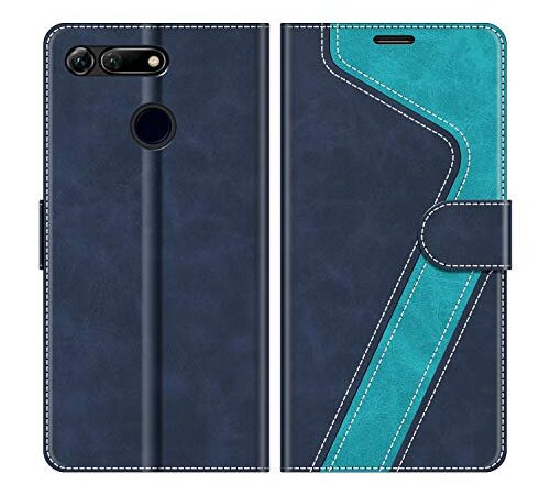 MOBESV Coque pour Honor View 20, Housse en Cuir Honor View 20, Étui Téléphone Honor View 20 Magnétique Etui Housse pour Honor View 20, Élégant Bleu