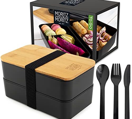 Moritz & Moritz Bento Lunch Box – Bento Box Parfaite pour Adultes et Enfants - Boite Repas Compartiment - Idéale pour le Travail, l'Ecole et les Déplacements - Lunchbox