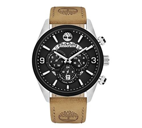 Timberland Hommes Analogique Quartz Montre avec Bracelet en Cuir TBL16014JSTB.02