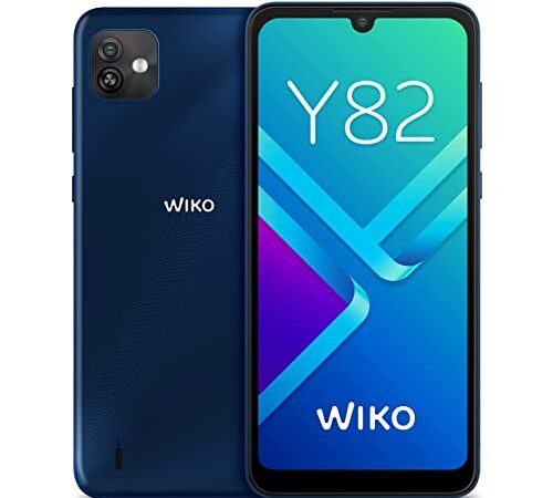 Wiko Y82 Smartphone débloqué 4G (Ecran 6.1" - 32 Go Extensible à 256 Go - Batterie boostée 3600 mAh - Double Nano-SIM) Bleu Foncé