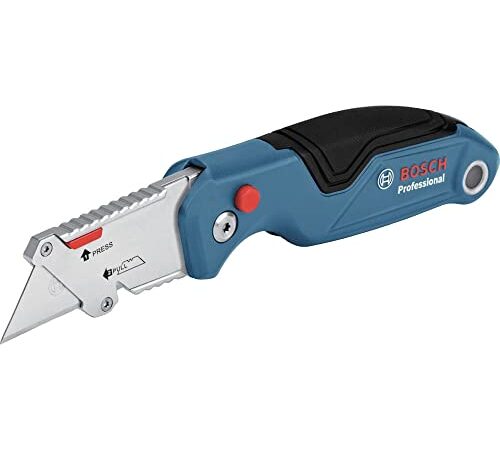 Bosch Professional Cutter Pliant Universel avec Logement de Lames dans le Manche en Métal (avec 2 Lames de Rechange, sous Blister) - Édition Amazon Exclusive