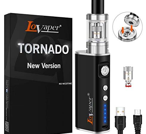 Cigarette Electronique Kit Complet, Lovaper 60W E Cigarettes électroniques avec Box Mods Batterie 2200mAh & Vape avec Résistance 0,5ohm, Top Fill Atomiseur 2ml, E cigarette sans Nicotine ni Tabac