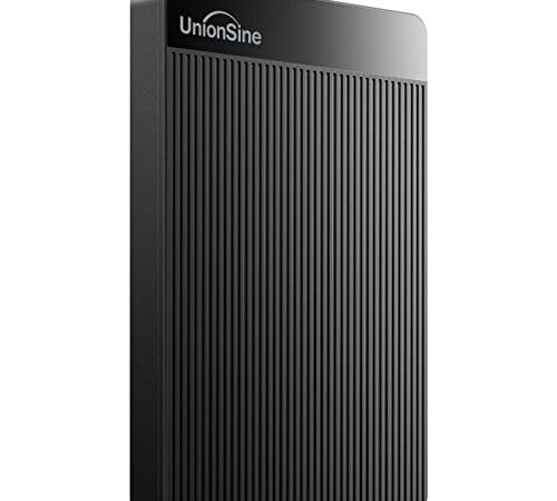 Disque Dur Externe Portable 500Go Ultra-Mince 2.5" USB 3.0, SATA, Stockage HDD pour PC, Mac, Ordinateur de Bureau, Ordinateur Portable, Wii U, Xbox, PS4 (Noir) UnionSine HD-006