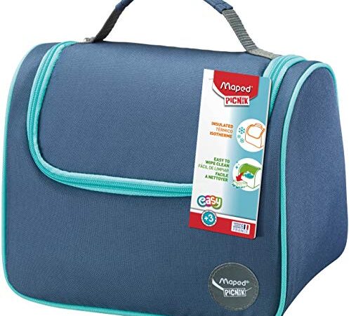 Maped Picnik Origins - Lunch bag Sac à Déjeuner Isotherme pour Enfants avec Anse de Transport - Facile à nettoyer - Bleu