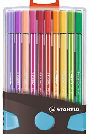 Feutre dessin - STABILO Pen 68 - ColorParade gris / turquoise x 20 feutres de coloriage pointe moyenne