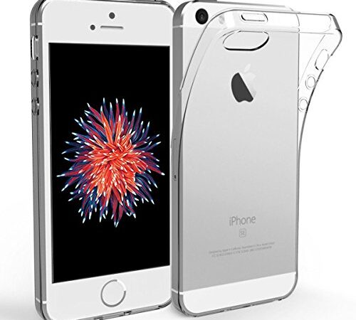 NEW'C Coque pour iPhone 5C, Ultra Transparente Silicone en Gel TPU Souple Coque de Protection avec Absorption de Choc et Anti-Scratch