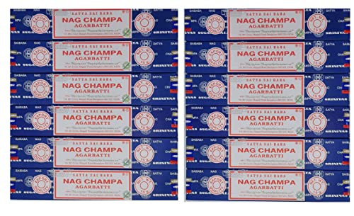 Satya Nagchampa Bâtonnets d'encens (15 g x 12 paquets)