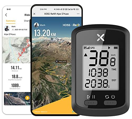XOSS G Compteur Vélo GPS Ordinateur de Vélo sans Fils pour Vélo et E Bike Electronic Velo