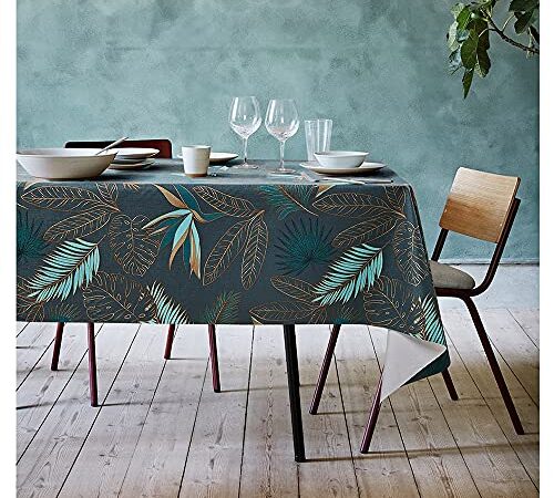 Amazon Brand - Umi PVC Nappe - Facile à Nettoyer pour la Maison Table à Manger Les fêtes Les Pique niques - Rectangulaire (140 x 140 cm)
