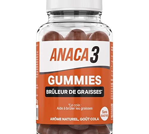 Anaca3 Gummies brûleur de graisses - Complément alimentaire - Aide à brûler les graisses(1) et contribue à un bon métabolisme normal des macronutriments(2)- 60 gummies