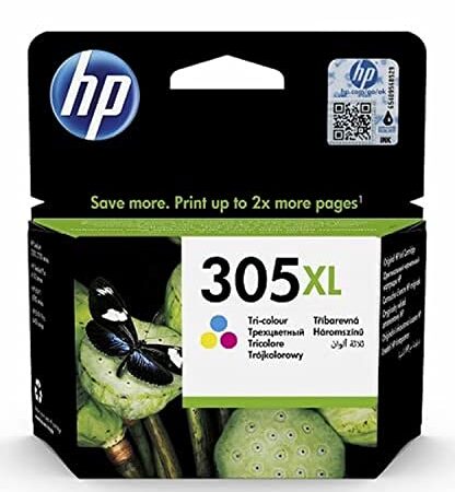 HP Cartouche d’Encre Trois Couleurs 305XL Grande capacité Authentique