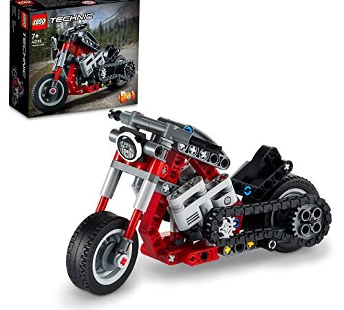 LEGO 42132 Technic La Moto, Jouet de Construction de Véhicules, Maquette 2 en 1 à Construire, Idée de Cadeau, pour Garçons et Filles dès 7 Ans