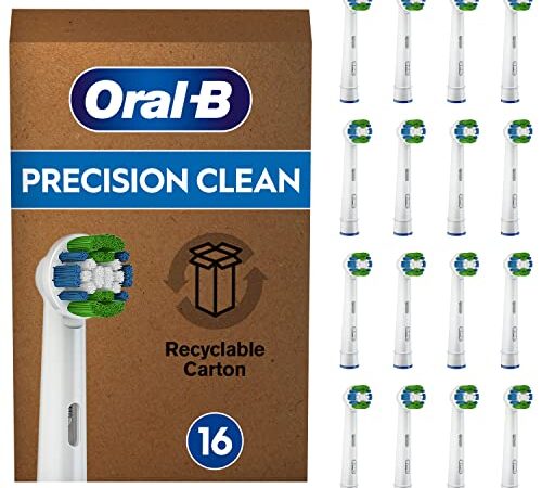 Oral-B Precision Clean Brossette Pour Brosse À Dents Électrique, Lot De 16, Convient À Une Boîte Aux Lettres