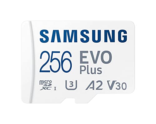 Samsung Evo plus Carte mémoire microSD SDXC U3 classe 10 A2 256 Go 130 Mo/s Adaptateur 2021 MB-MC256KA APC