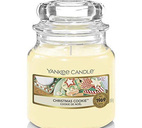 Yankee Candle bougie jarre parfumée | petite taille | Cookie de Noël | jusqu’à 30 heures de combustion