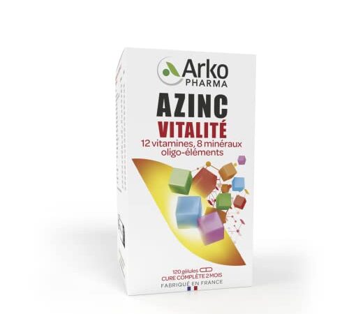 Azinc® Vitalité - Réduit la fatigue due au surmenage, soutient les performances intellectuelles, dès 15 ans - 120 gélules