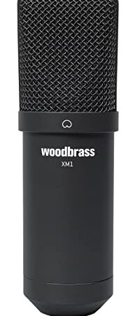 WOODBRASS XM1 Micro Voix et Instrument - Microphone XLR Cardioïde à Condensateur pour Broadcast et Enregistrement Streaming, Podcasting, Conférence, Home Studio Mao, Voix Off