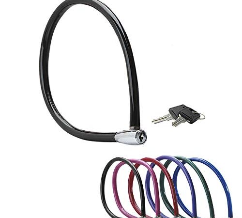 MASTER LOCK Cable Antivol Vélo [55 cm Câble] [Clé] [Extérieur] [Couleur Aléatoire] 8630-F - Idéal pour Vélo, Vélo Electrique, Skateboard, Poussettes, Tondeuses et autres Equipements