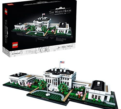 LEGO 21054 Architecture La Maison Blanche, Ensemble de Construction Landmark, Modèle de Collection et d'Exposition pour Adultes
