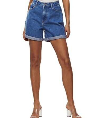 Only ONLVEGA Life HW MOM Shorts Noos Jean, Denim Bleu médium, XL Femme